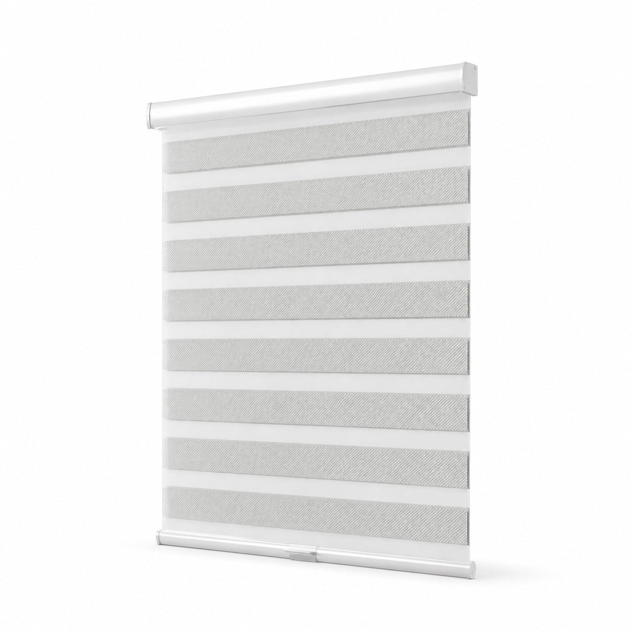 JINK Shift smart motorized zebra shade H66-2, selectable fabric effect image, white background, cord-free