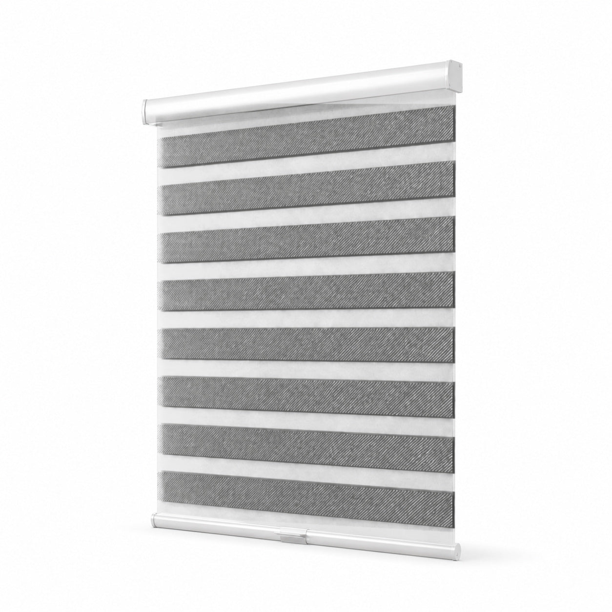 JINK Shift smart motorized zebra shade H66-3, selectable fabric effect image, white background, cord-free