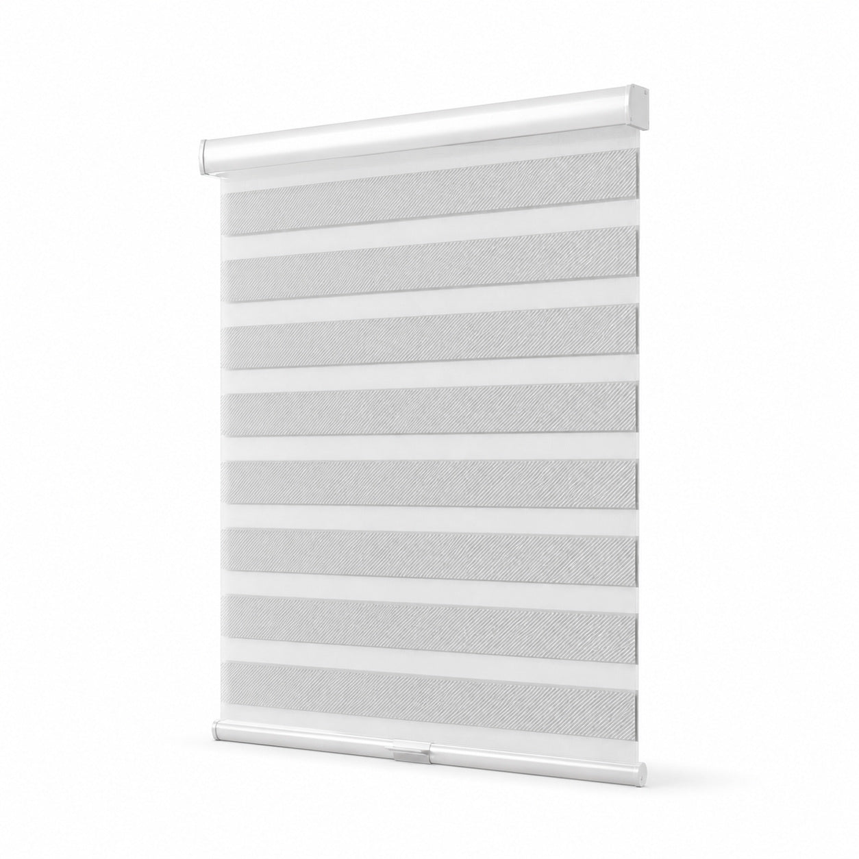 JINK Shift smart motorized zebra shade H66-4, selectable fabric effect image, white background, cord-free