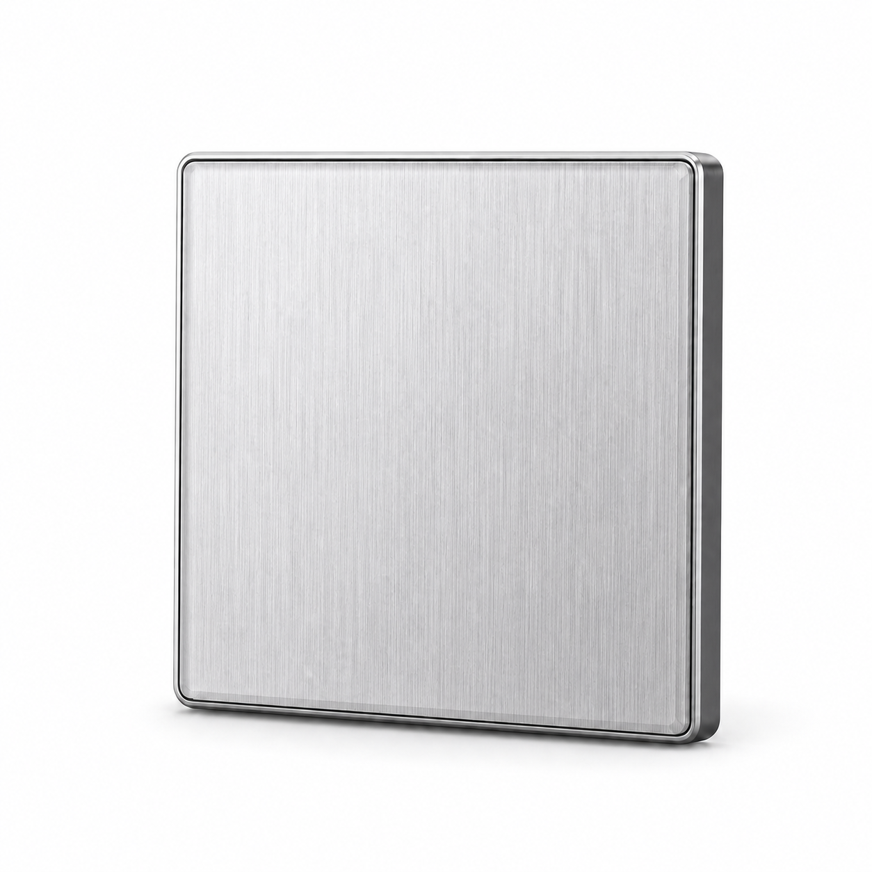 JINK Switch 2.5D 86 x 86 mm brushed silver panel with silver aluminum frame