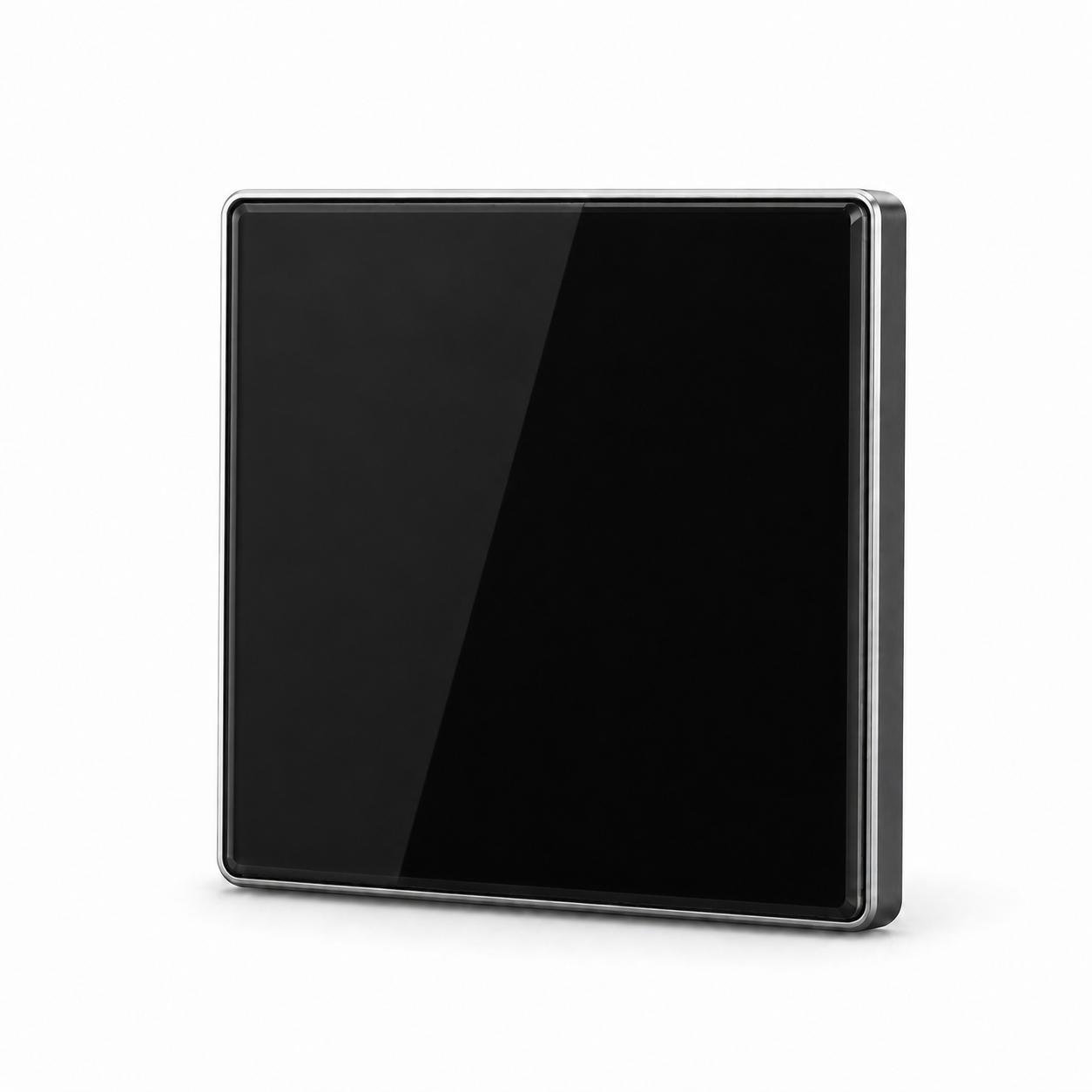 JINK Switch 2.5D 86 x 86 mm glossy black panel with silver aluminum frame