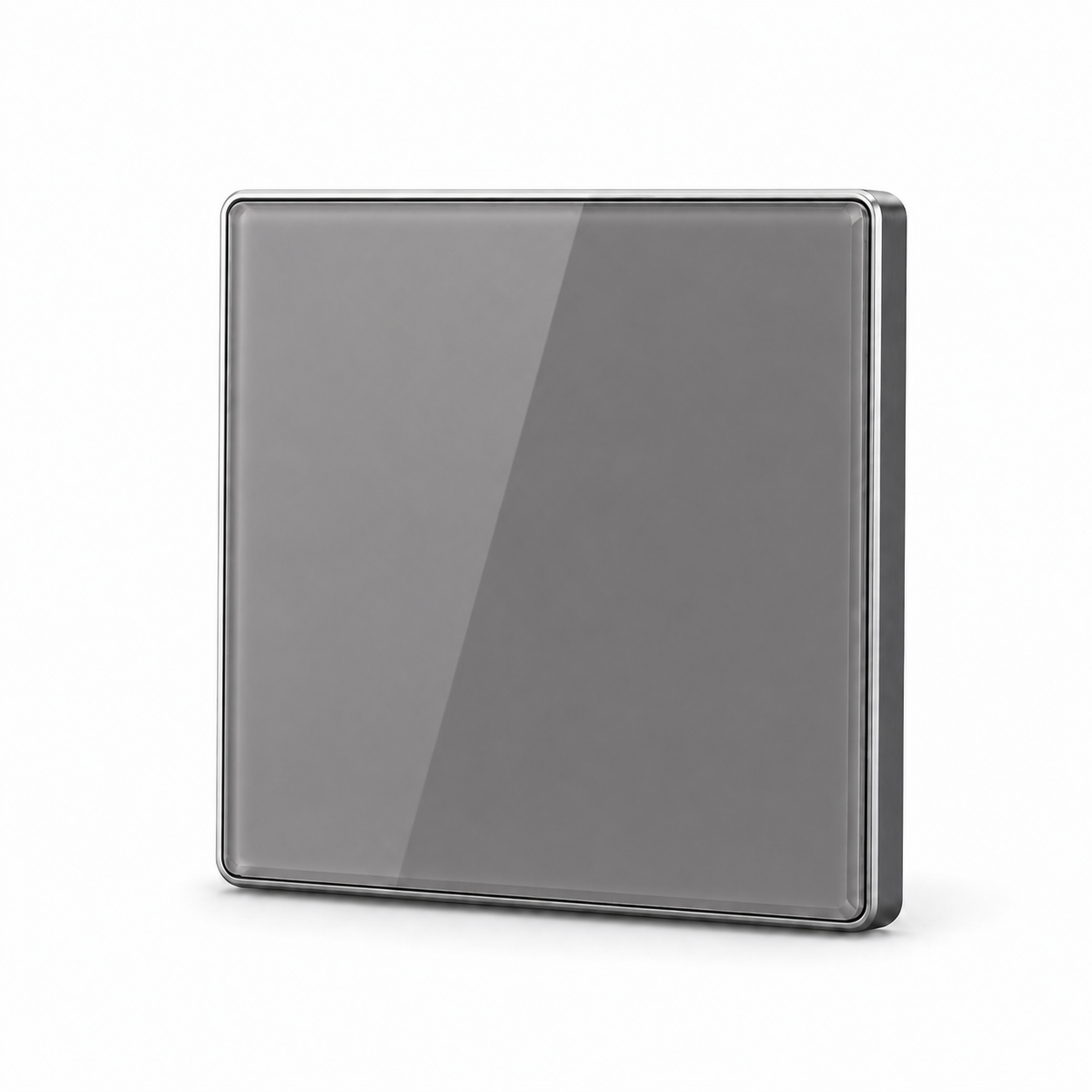 JINK Switch 2.5D 86 x 86 mm smoke gray panel with silver aluminum frame