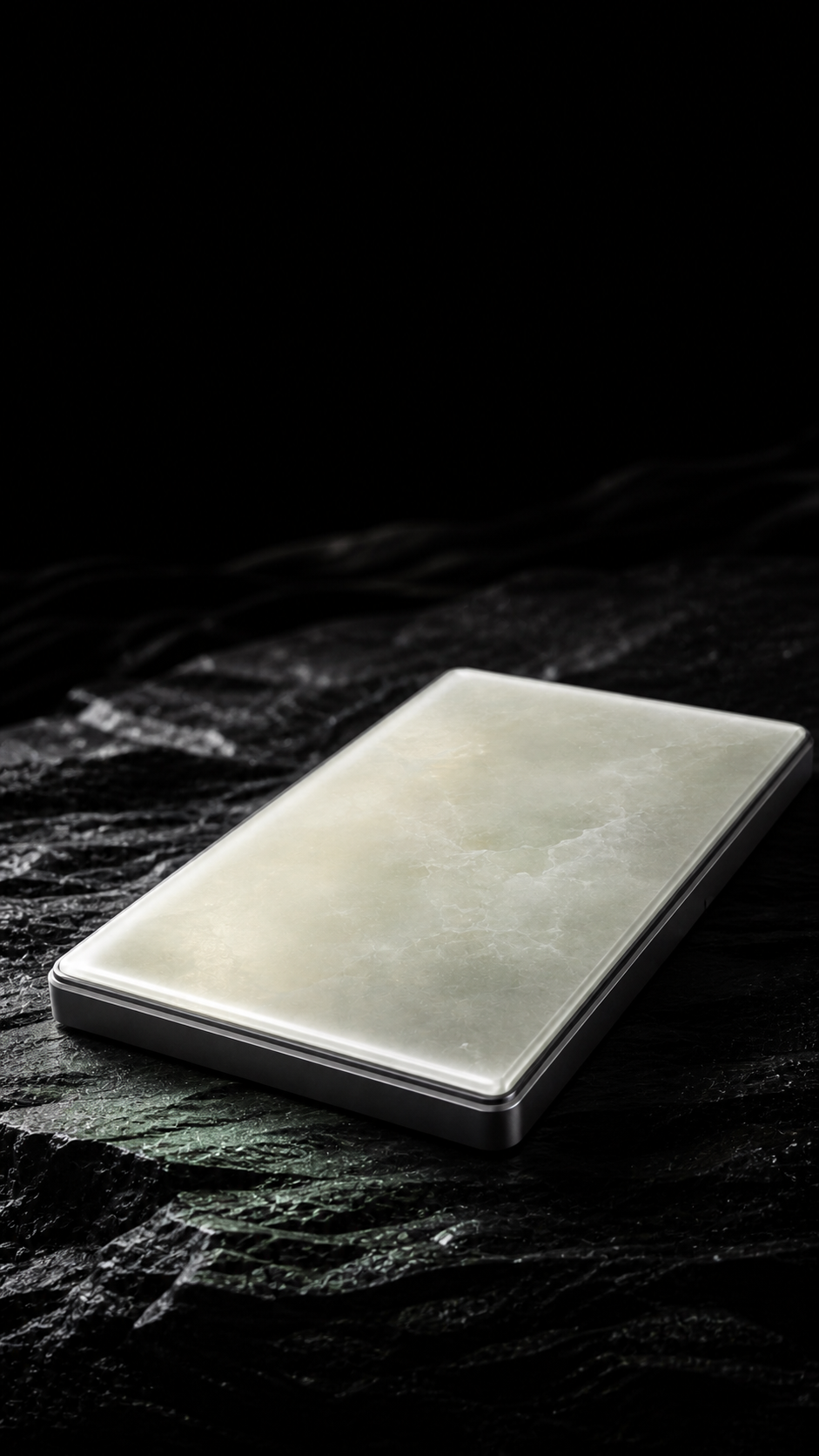 JINK Switch 2.5D custom jade glass panel low angle view