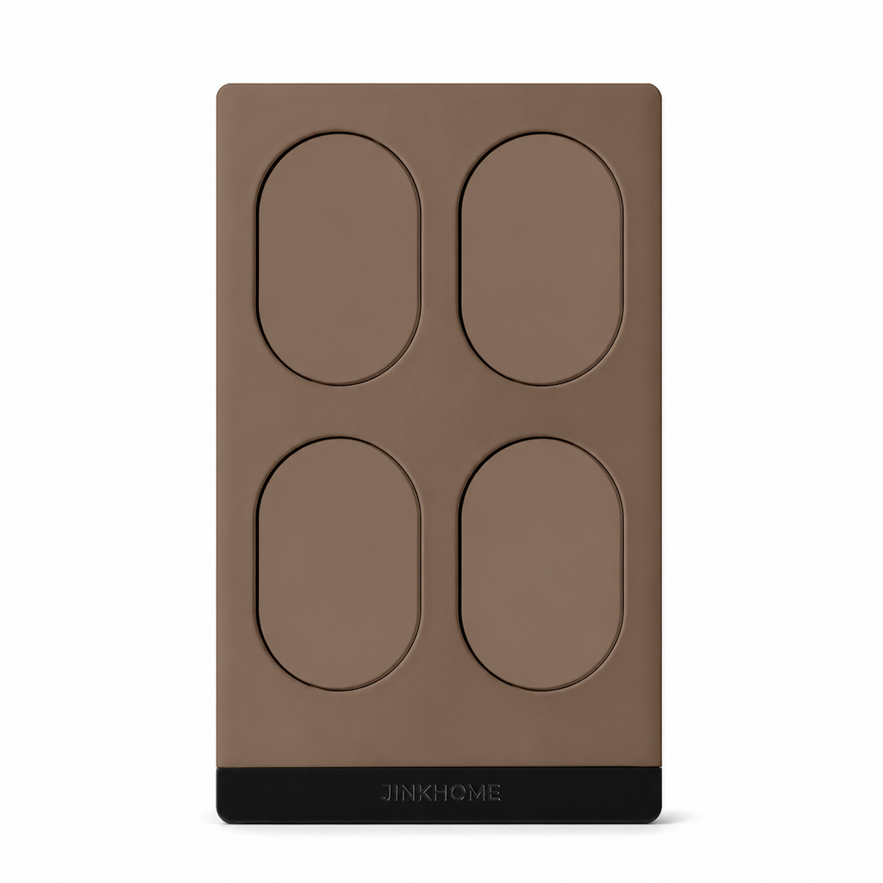 JINK Switch Stealth Amber Copper four-button US-standard Matter over Thread smart wall switch with engraved JINKHOME logo