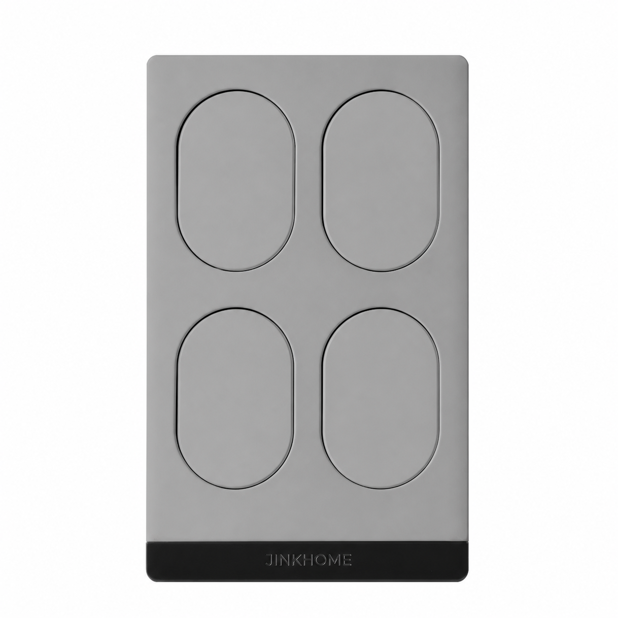 JINK Switch Stealth Frost Grey four-button US-standard Matter over Thread smart wall switch with engraved JINKHOME logo
