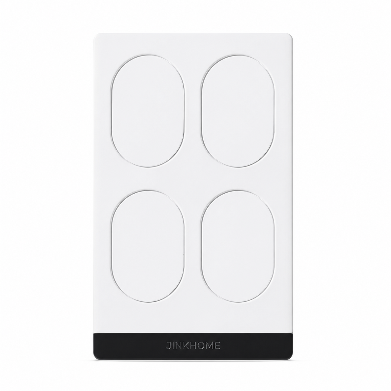 JINK Switch Stealth White four-button US-standard Matter over Thread smart wall switch with engraved JINKHOME logo