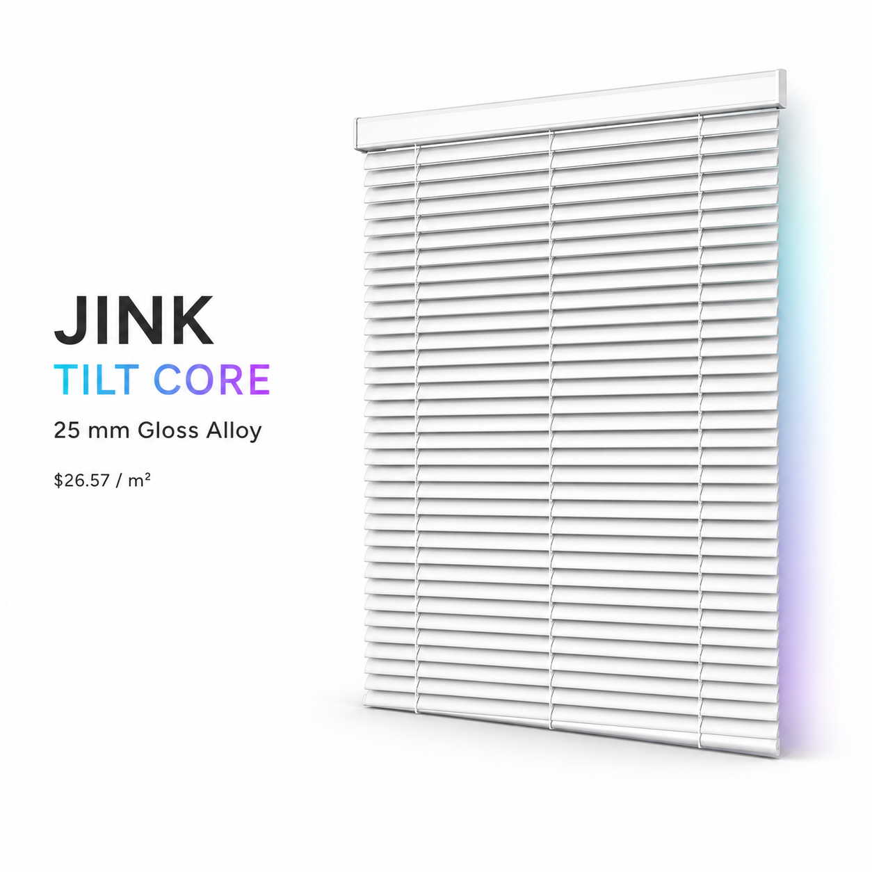 JINK Tilt Core 25 mm Gloss Alloy, $26.57 per square metre