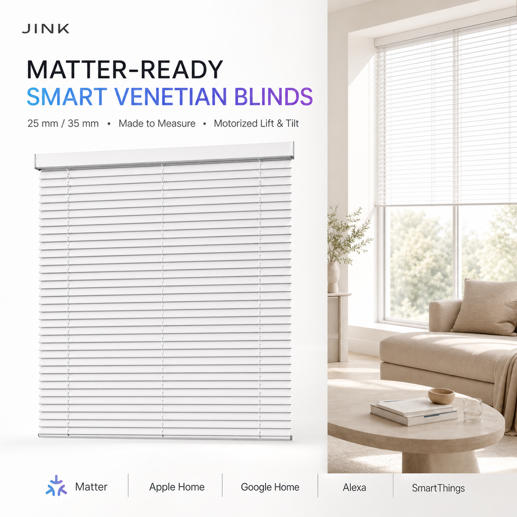 JINK Tilt Matter-ready smart Venetian blinds with platform compatibility