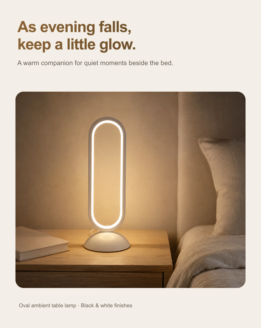 JINK oval halo table lamp Luma O100 product story · part 7