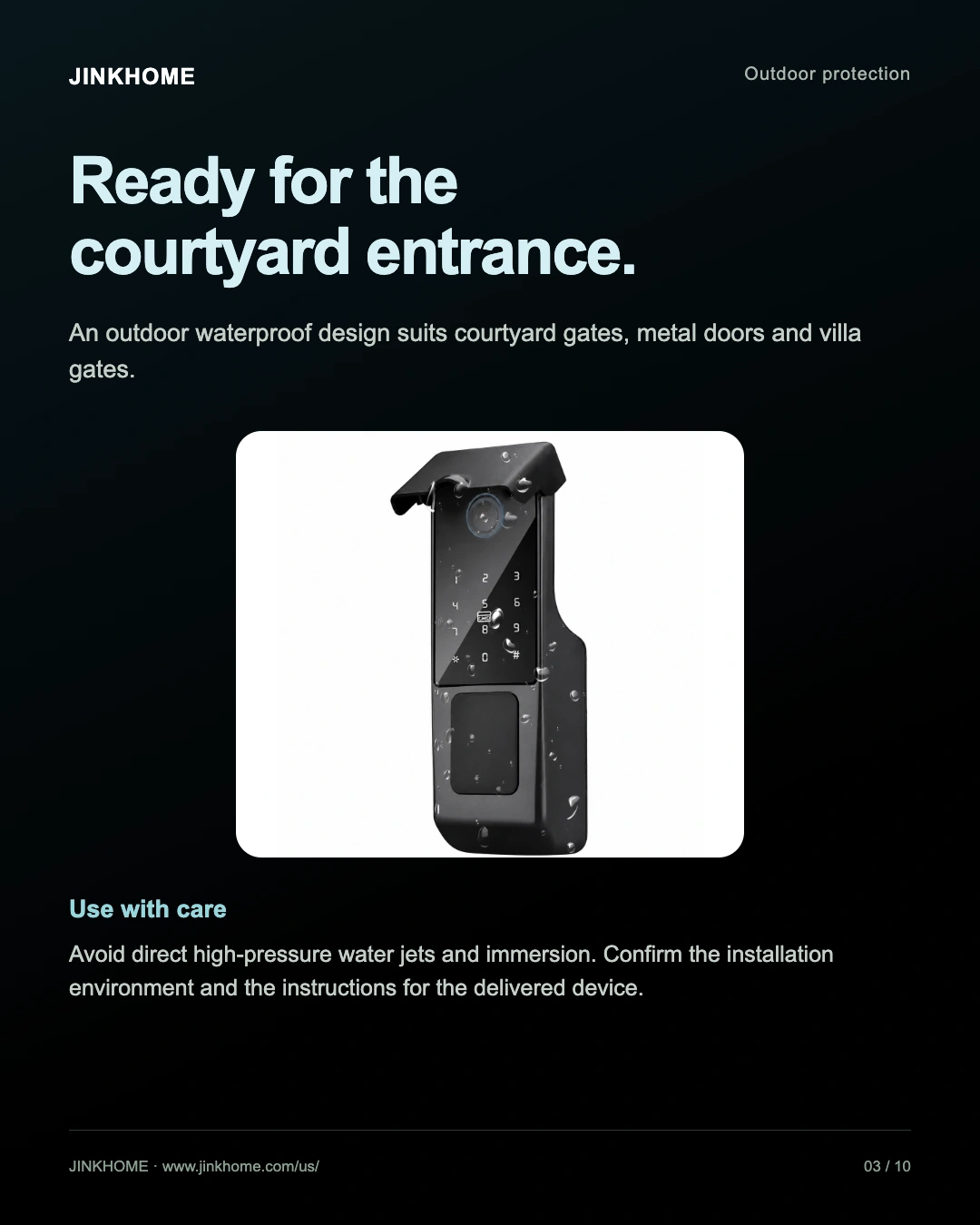 JINK smart gate lock N400 product details, Part 3